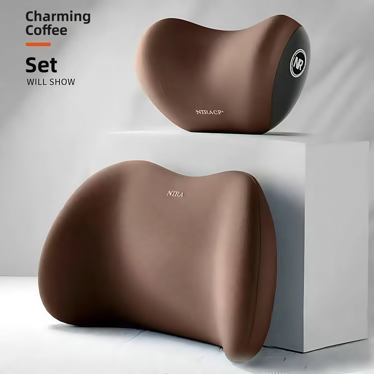 Memory Foam Car Headrest and Lumbar Support Pillow