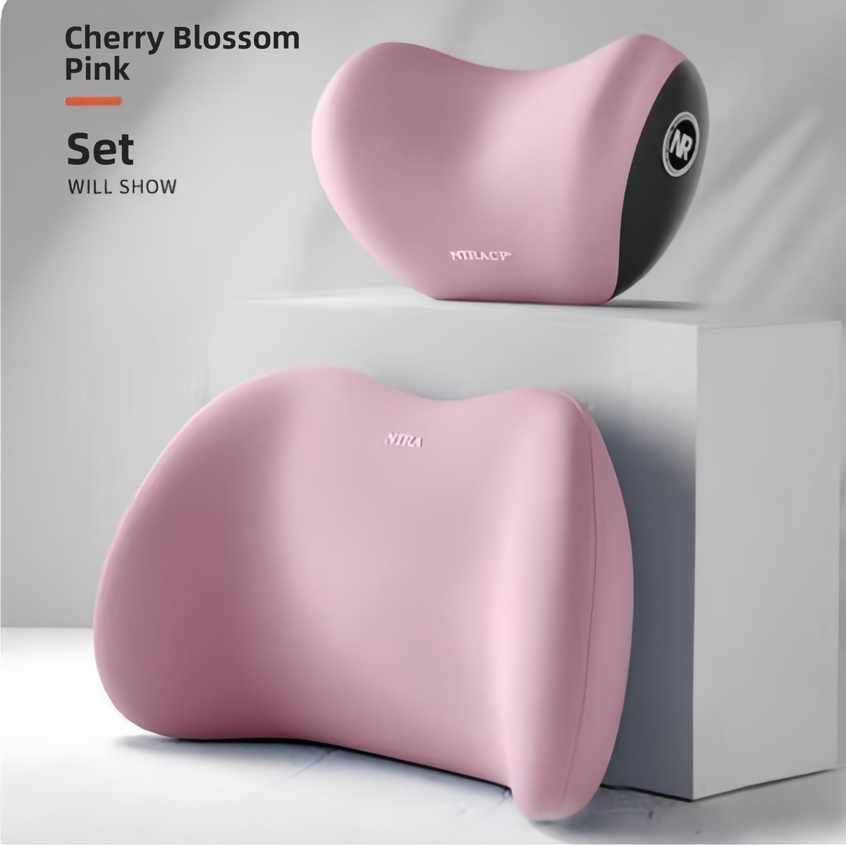 Memory Foam Car Headrest and Lumbar Support Pillow