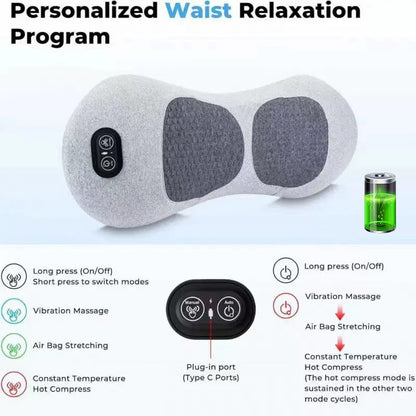 Multifunctional Lumbar Support Pillow with Massage and Heating